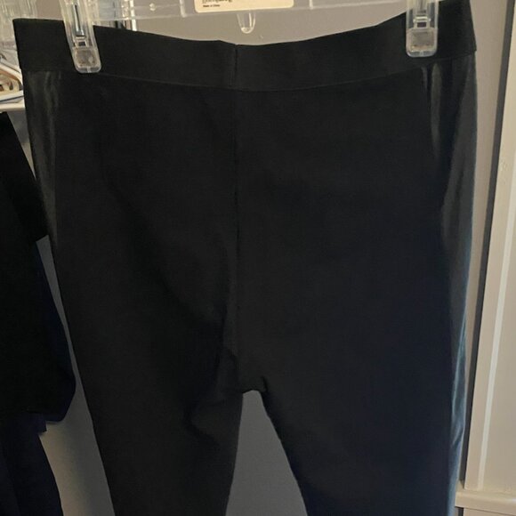 BCBGMaxAzria Leggings w/Faux Leather Stripe - Picture 1 of 3